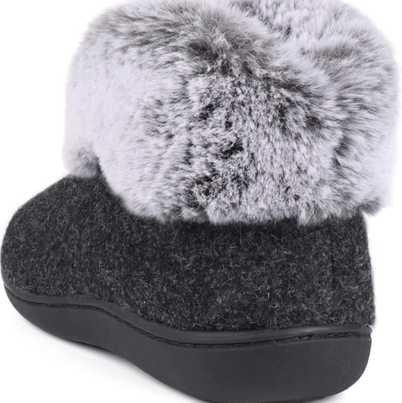 ULTRAIDEAS Women's Nora Plush Faux Fur Bootie Slipper with Memory Foam - Picture 5 of 15